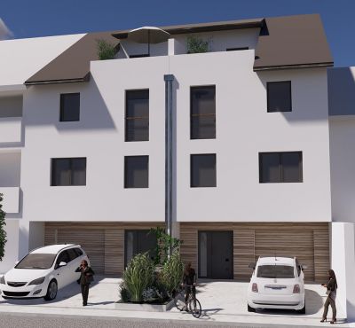 Doppelhaushälfte Animation Frontansicht